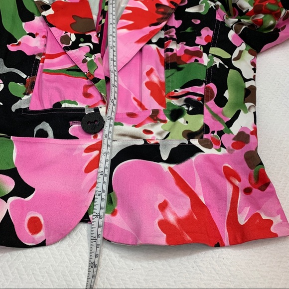 Insight New York Floral Cotton Abstract Blazer 8 - Picture 7 of 12